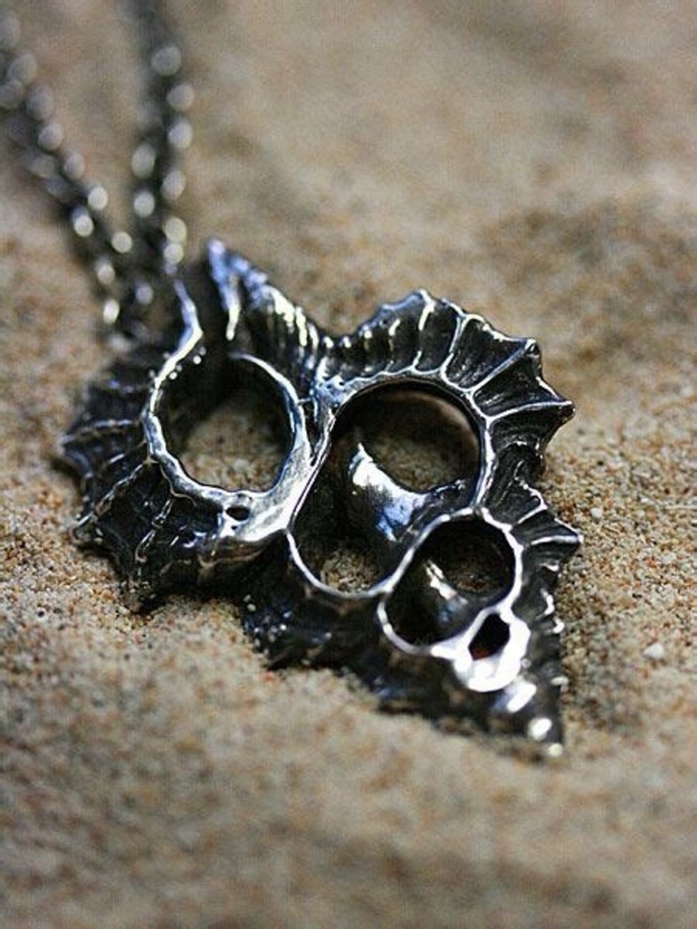 Lauren Wolf Silver Baby Shell Necklace 18”